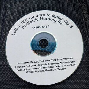 Intro To Maternity Pediatric Nursing Test Bank Instructor resource  CD Leifer